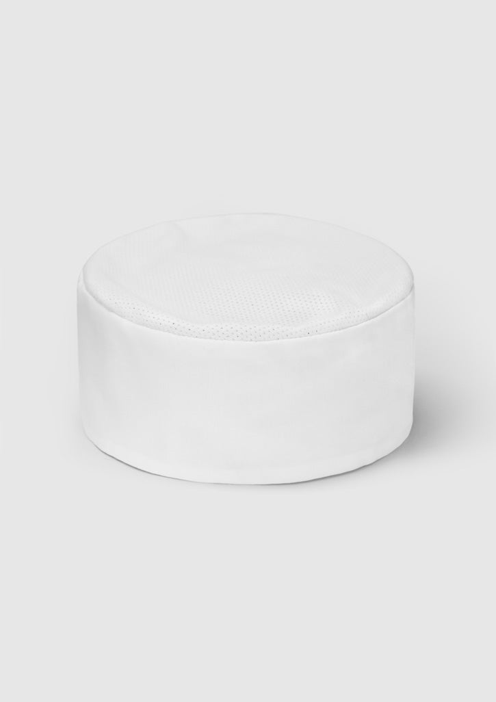 Mesh Flat Top Hat - White FRE