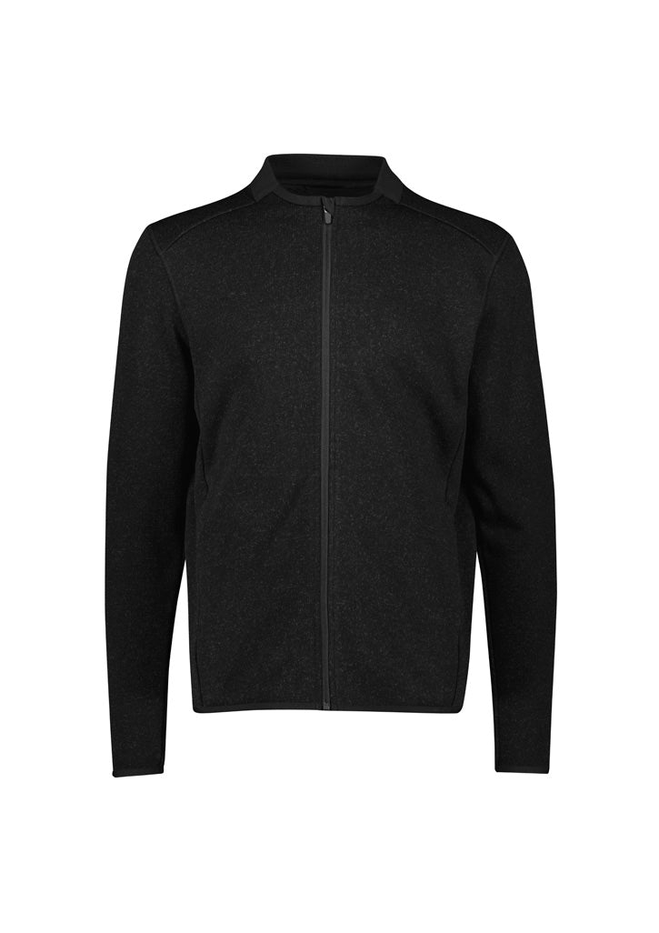Mens Nova Zip Front Jumper - Black Marle 5XL