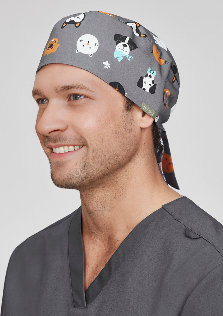 Unisex Printed Scrub Cap - Cheeky Pets FRE