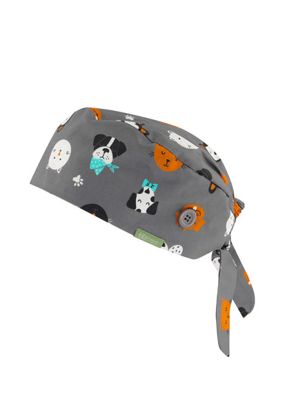 Unisex Printed Scrub Cap - Cheeky Pets FRE