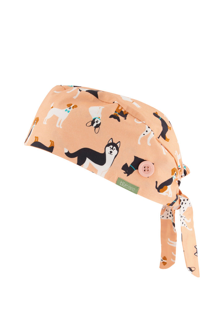 Unisex Printed Scrub Cap - Puppies FRE