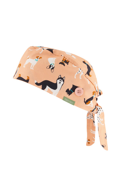 Unisex Printed Scrub Cap - Puppies FRE
