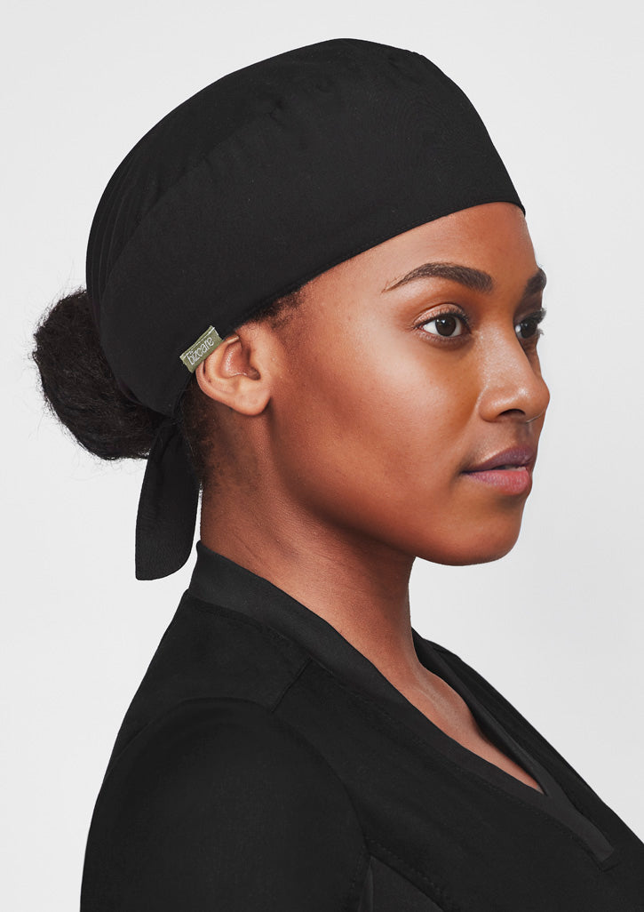 Unisex Reversible Scrub Cap - Black FRE