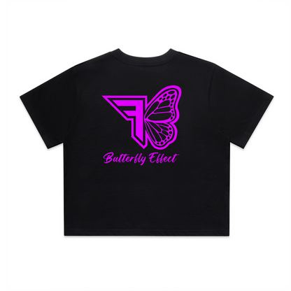 Women's Martina Crop Tee - Butterfly Effect
