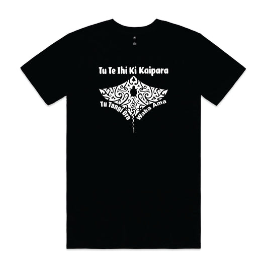 Adults Tees - Tu Tangi Ora Waka Ama - Tu Te Ihi Ki Kaipara - Black