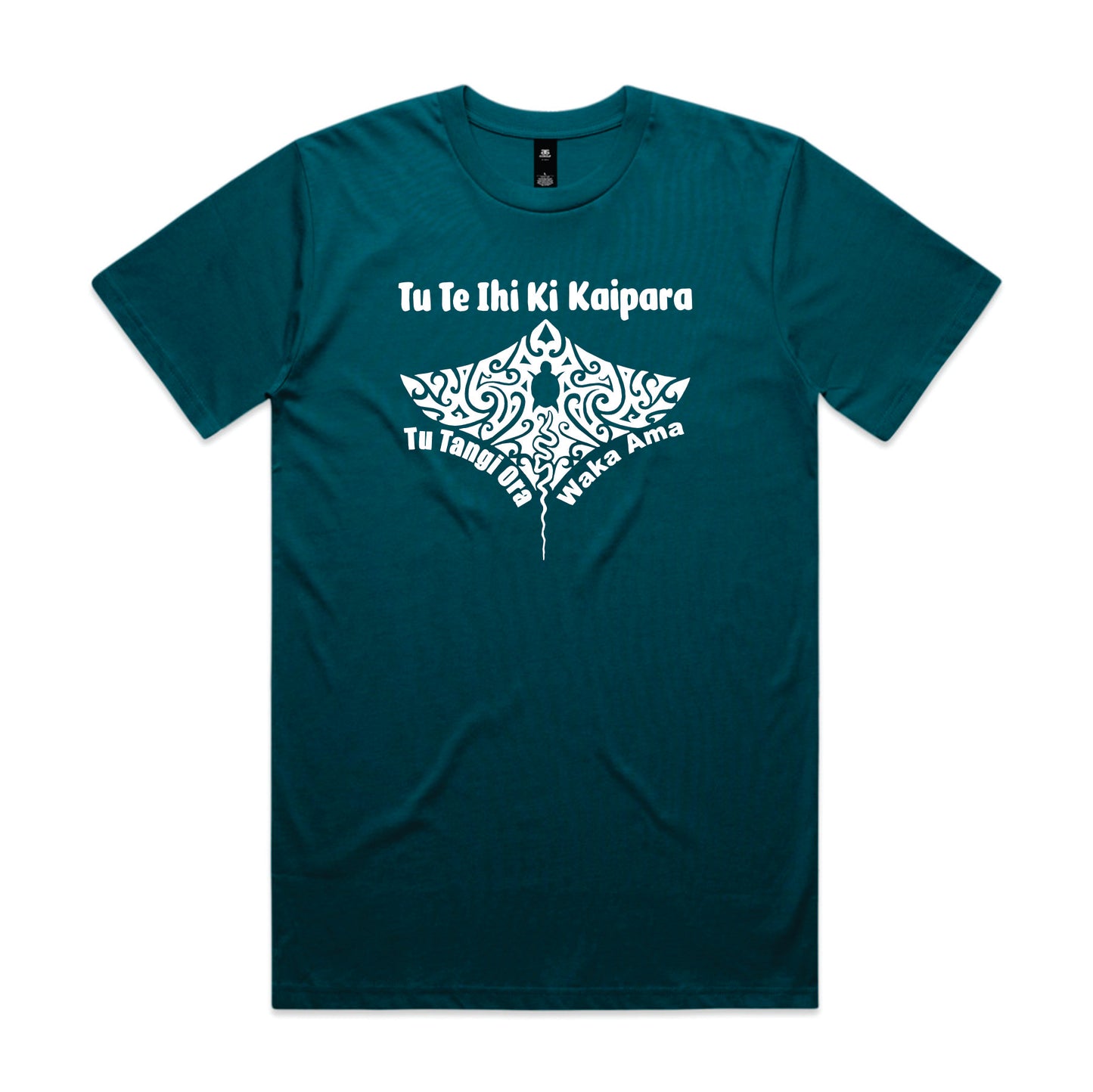 Adults Tees - Tu Tangi Ora Waka Ama - Tu Te Ihi Ki Kaipara - Atlantic Green
