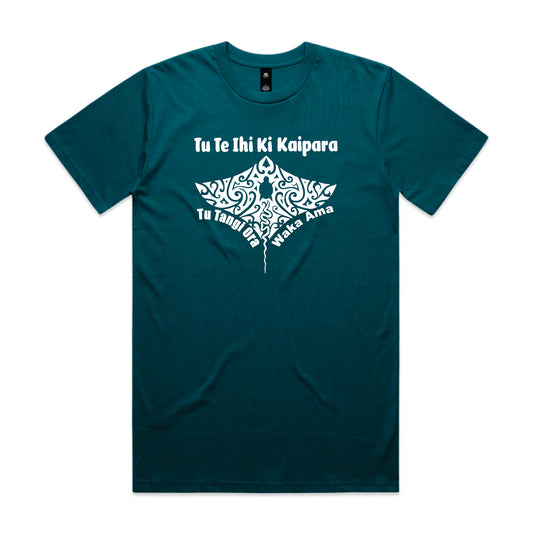 Adults Tees - Tu Tangi Ora Waka Ama - Tu Te Ihi Ki Kaipara - Atlantic Green