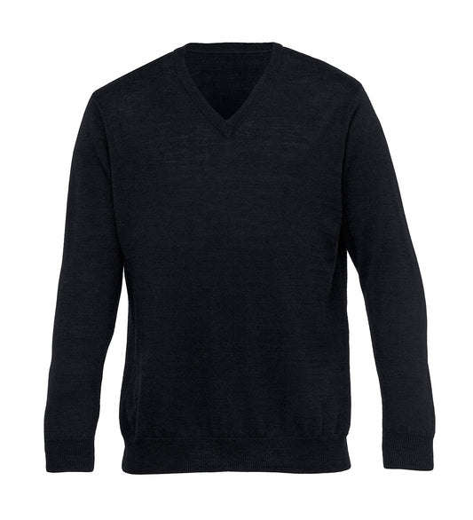 Merino Detailed Vee Pullover - Mens
