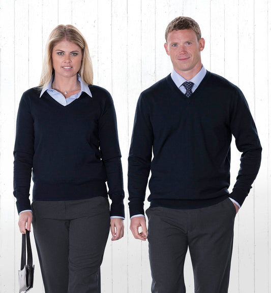 Merino Detailed Vee Pullover - Mens