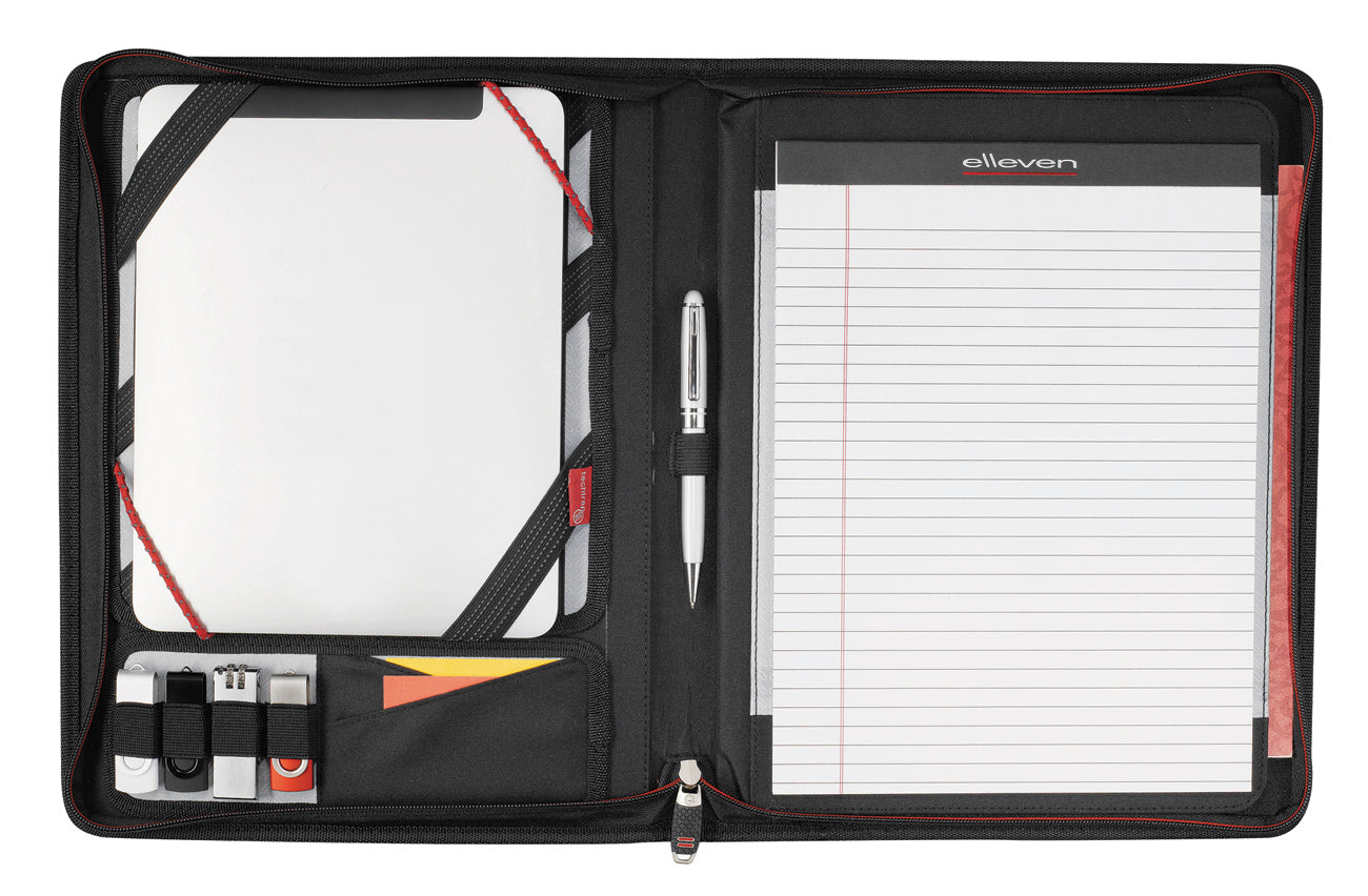 Elleven Large Zippered Padfolio