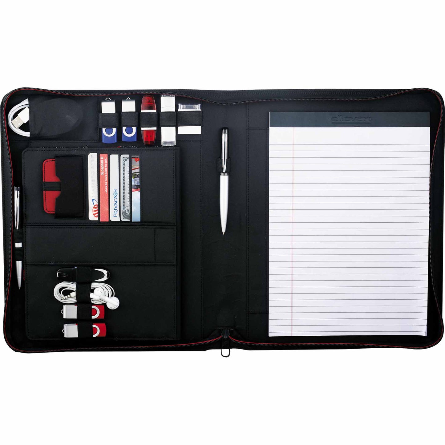 Elleven Vapor Zippered Padfolio