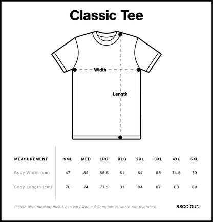 Men’s Classic T-Shirt 5026 size guide