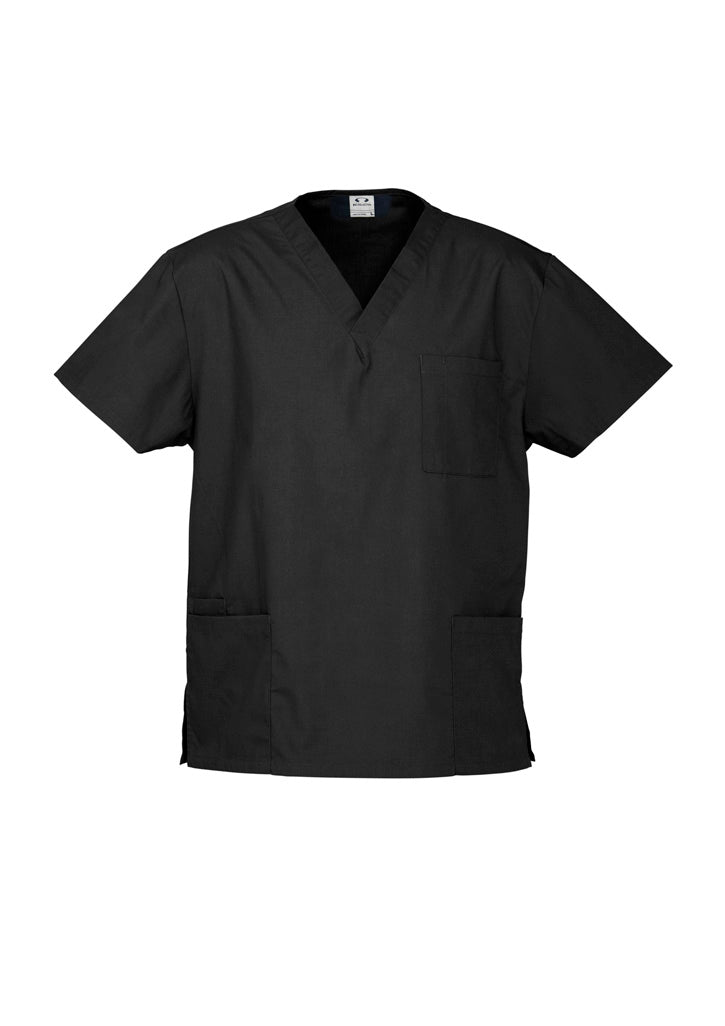 Unisex Classic Scrub Top - Black 5XL