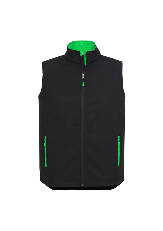 Mens Geneva Vest - Black/Cyan 5XL