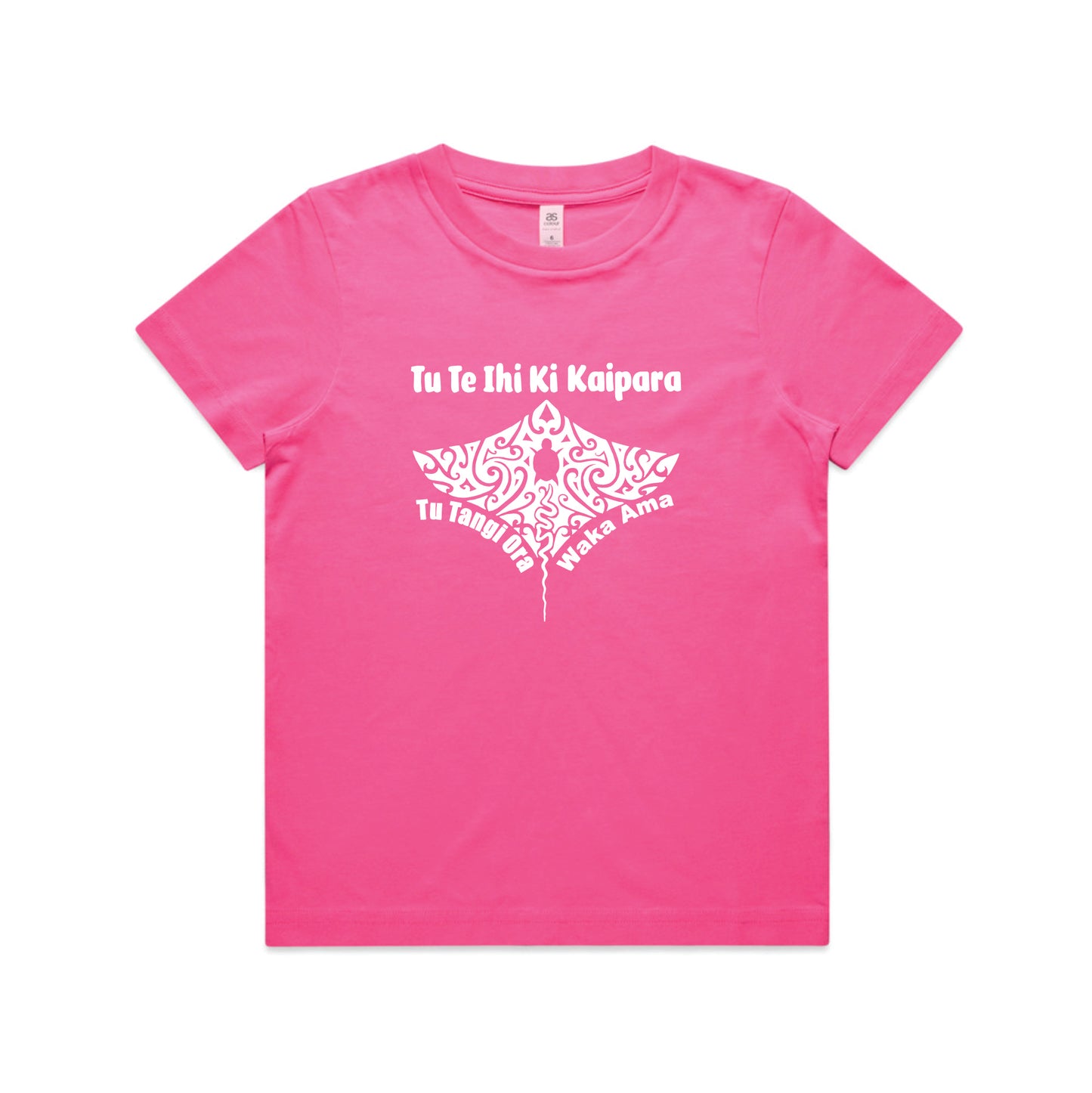 Kids Tees - Tu Tangi Ora Waka Ama - Tu Te Ihi Ki Kaipara - Pink