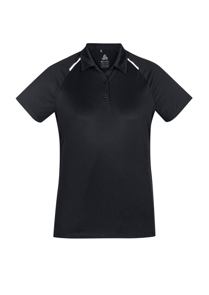 Womens Academy Short Sleeve Polo - Silver/Charcoal 24