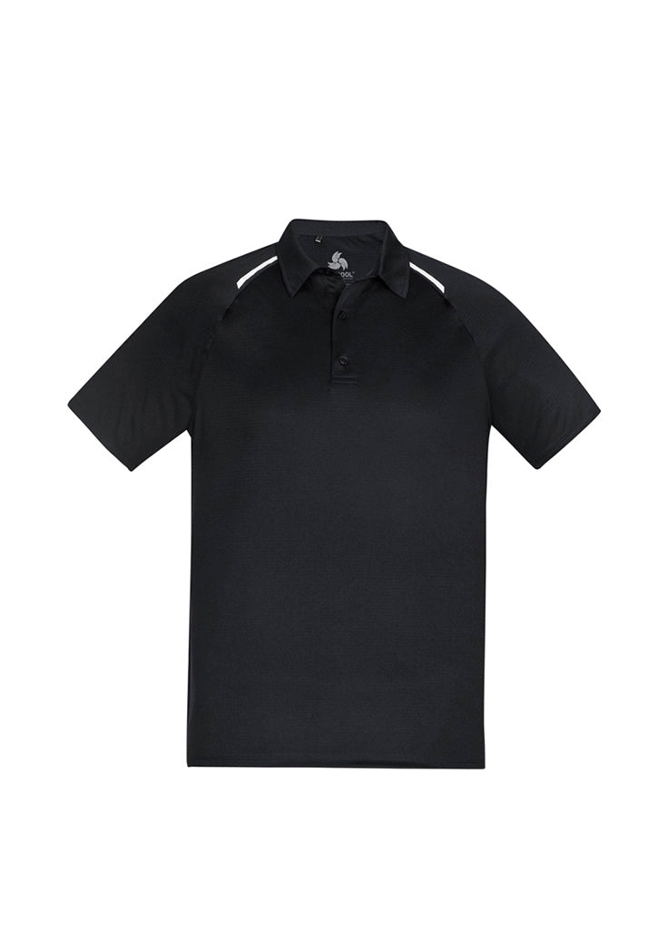 Mens Academy Short Sleeve Polo - White/Silver 5XL