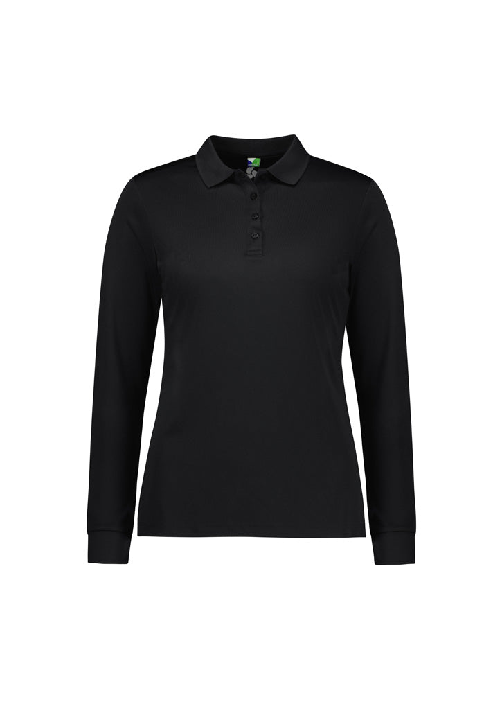 Womens Action Long Sleeve Polo - Navy 24