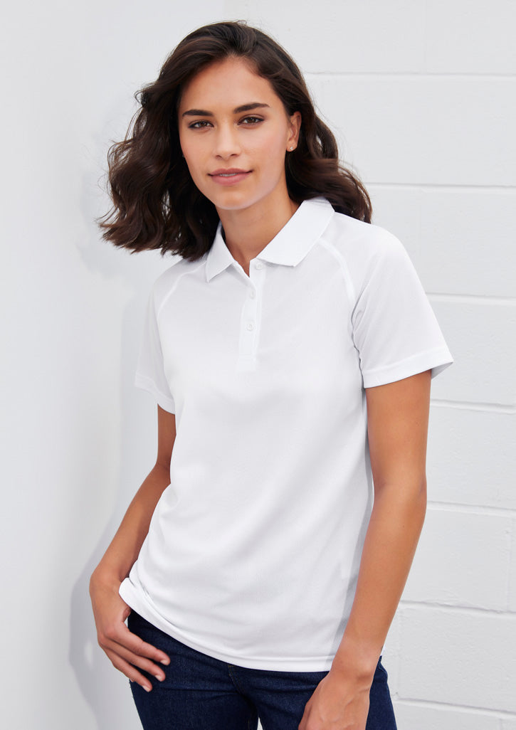 Womens Sprint Short Sleeve Polo - White 24