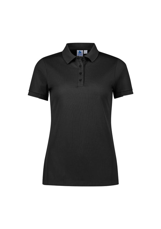 Womens Focus Short Sleeve Polo - Black/Black 24