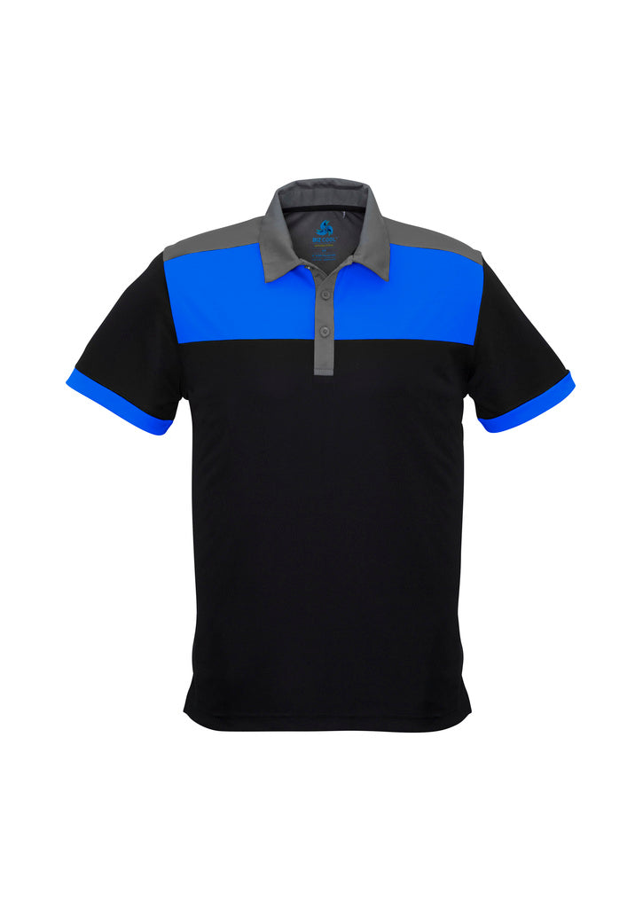 Mens Charger Short Sleeve Polo - Black/Purple/Grey 3XL