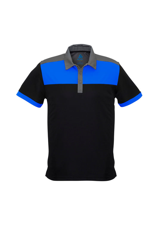 Mens Charger Short Sleeve Polo - Black/Purple/Grey 3XL