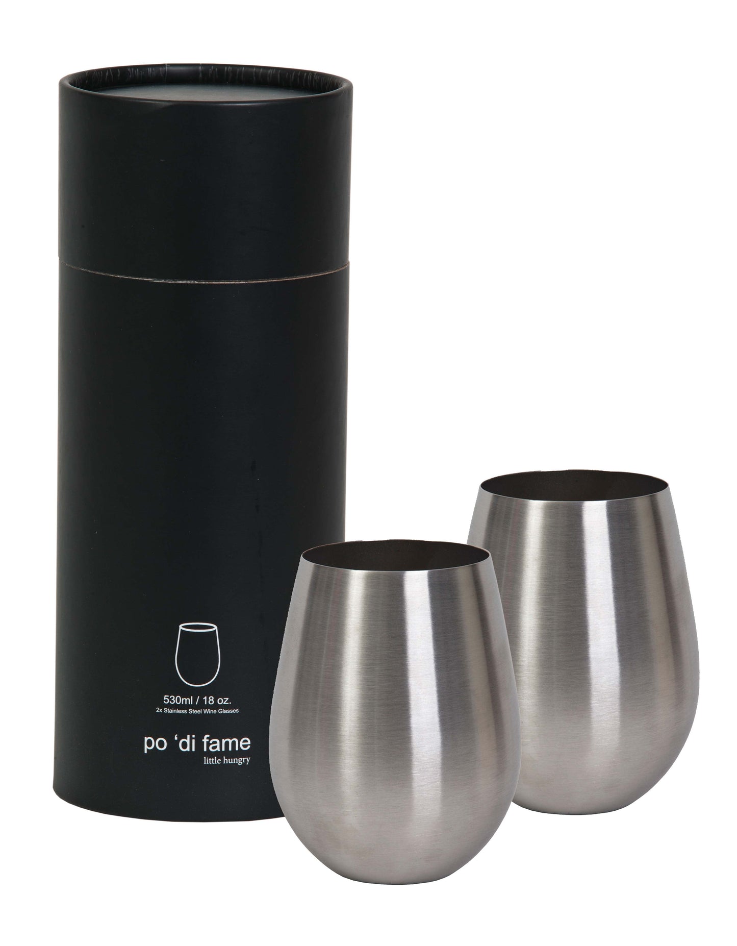 Stemless Stainless Steel Wine Glass Set