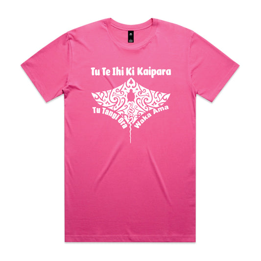 Adults Tees - Tu Tangi Ora Waka Ama - Tu Te Ihi Ki Kaipara - Pink