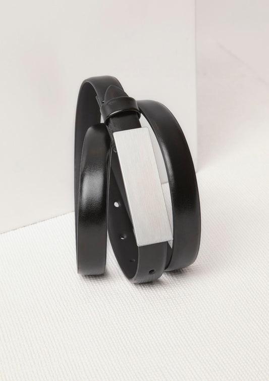 Womens Leather Belt - Black 2XL