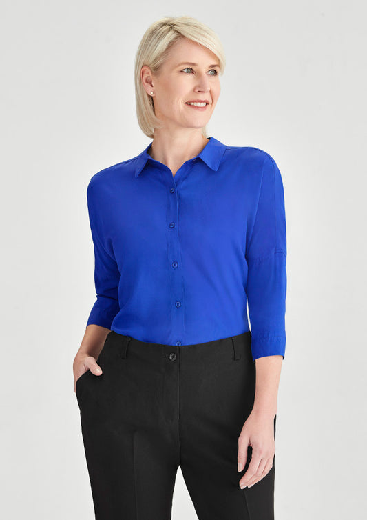 Womens Dahlia 3/4 Sleeve Blouse - Navy 30