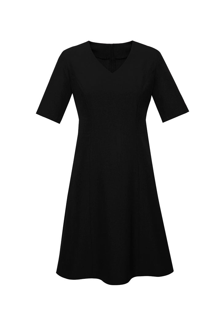 Womens Siena Extended Short Sleeve Dress - Black 20