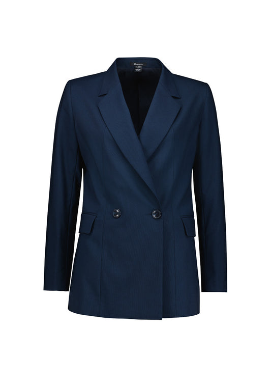 Womens Renew Double Breasted Longline Jacket - Navy Dusk 22