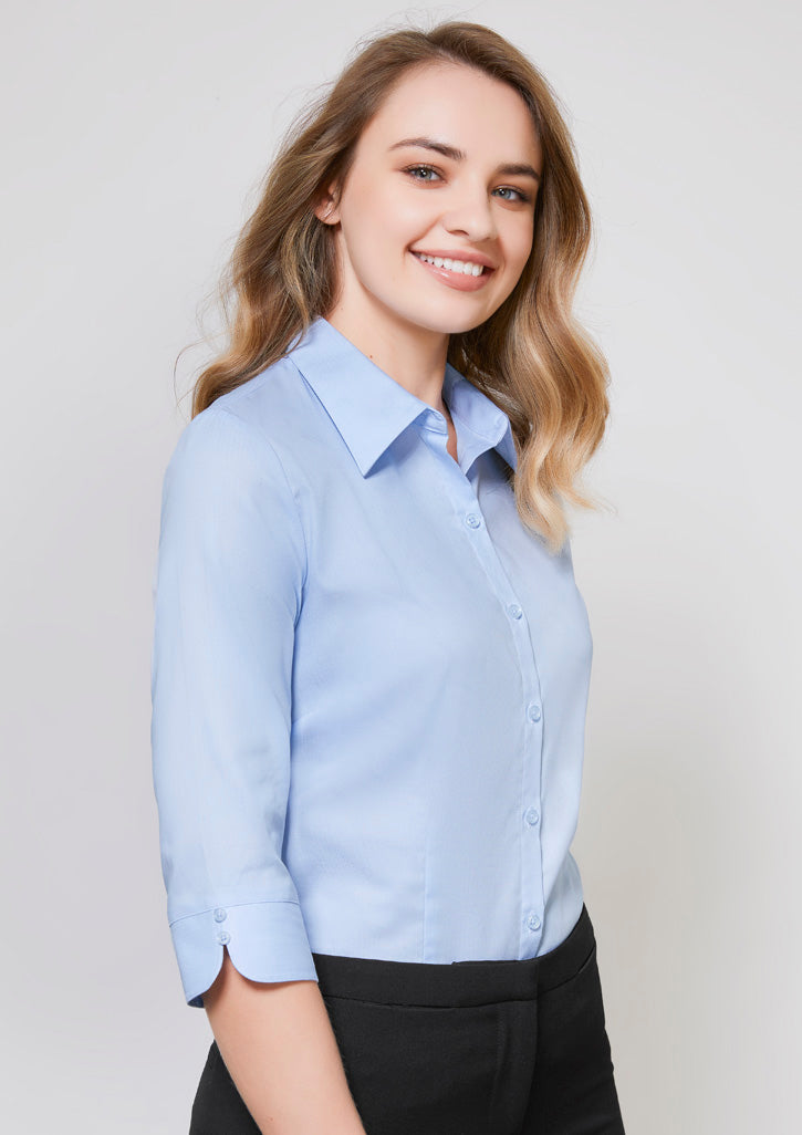 Womens Luxe 3/4 Sleeve Shirt - White 24