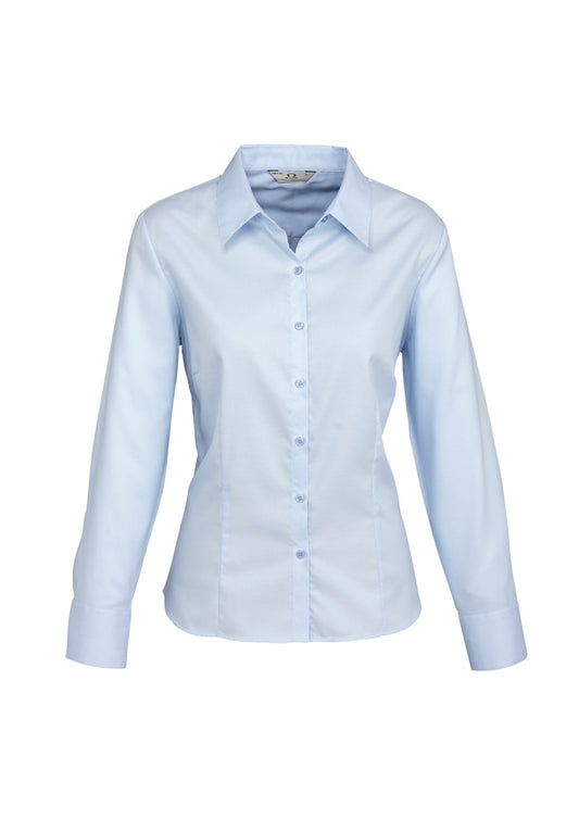 Womens Luxe Long Sleeve Shirt - Blue 24