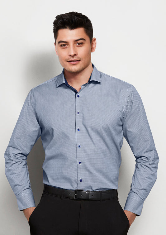 Mens Edge Long Sleeve Shirt - Blue 5XL