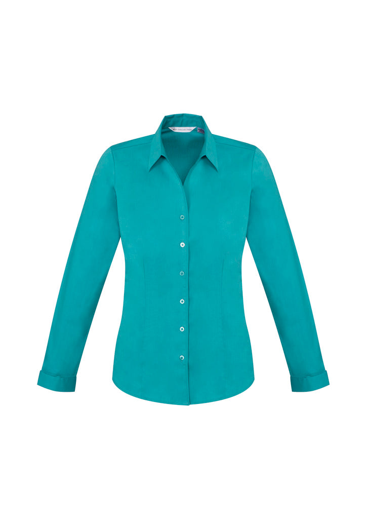 Womens Monaco Long Sleeve Shirt - Electric Blue 16