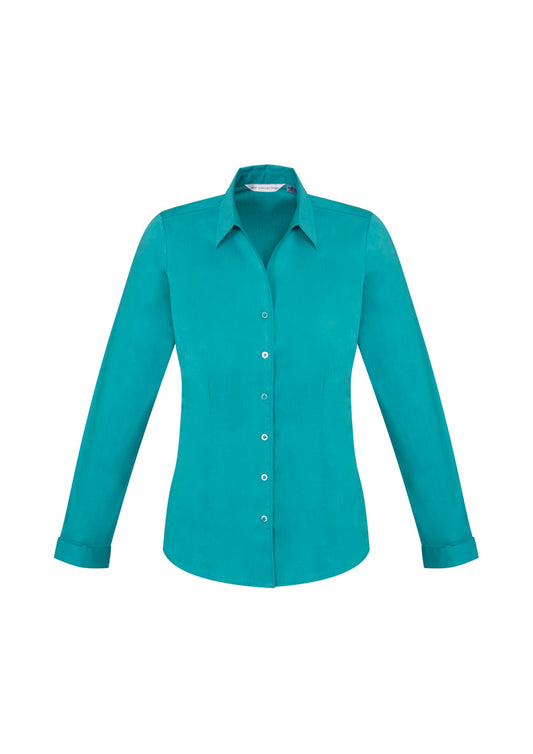 Womens Monaco Long Sleeve Shirt - Electric Blue 16