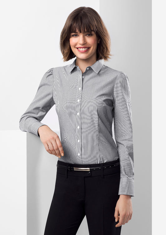 Womens Euro Long Sleeve Shirt - Blue 26