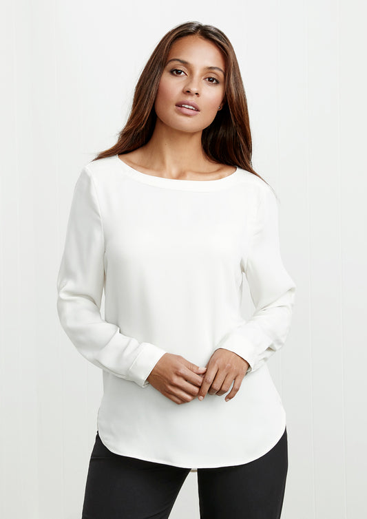 Womens Madison Boatneck Top - Ivory 26