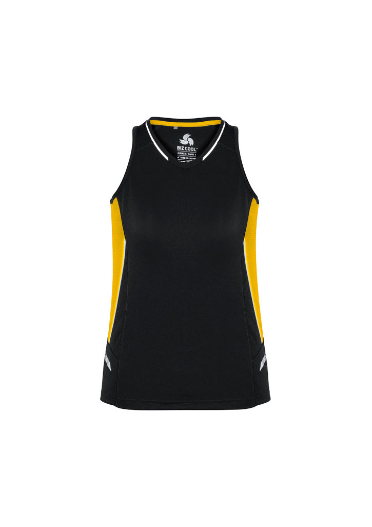 Womens Renegade Singlet - Grey/Fluoro Lime/Silver 20