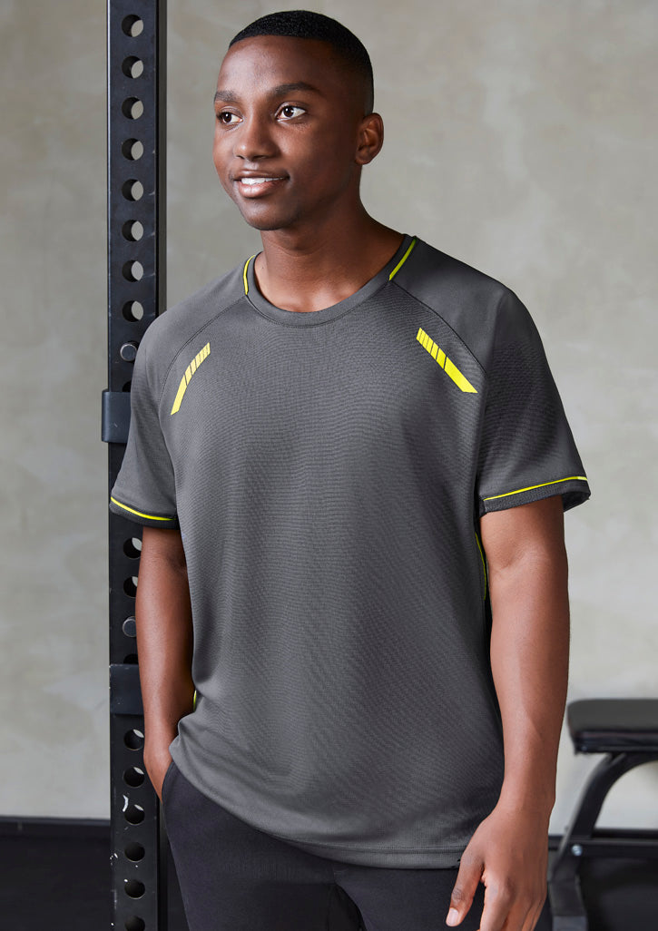 Mens Renegade Short Sleeve Tee - Black/Gold/Silver 5XL