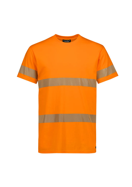 Mens Hi Vis Segmented Tape Cotton Tee Shirt - Orange 7XL