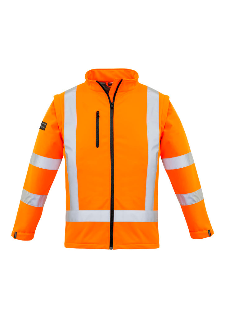 Womens Hi Vis NSW Rail X Back 2 In 1 Softshell Jacket - Orange 4XL