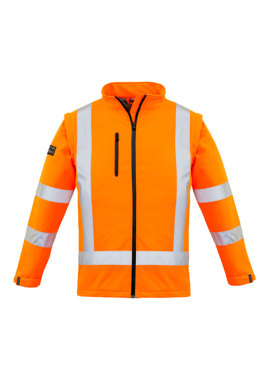 Womens Hi Vis NSW Rail X Back 2 In 1 Softshell Jacket - Orange 4XL