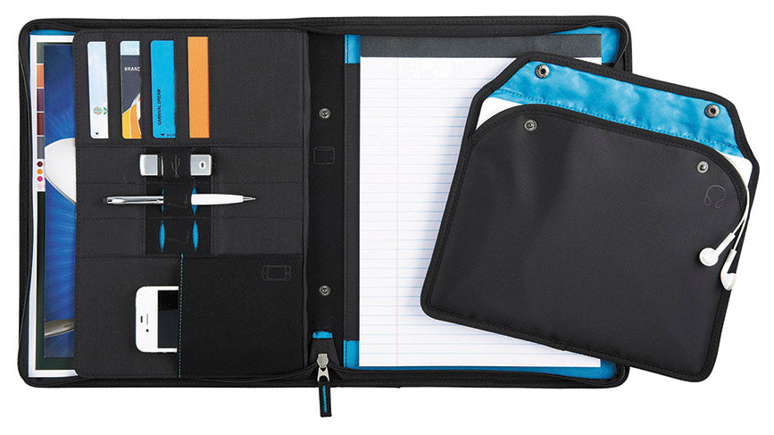 Zoom 2-In-1 Tech Sleeve Zip Padfolio