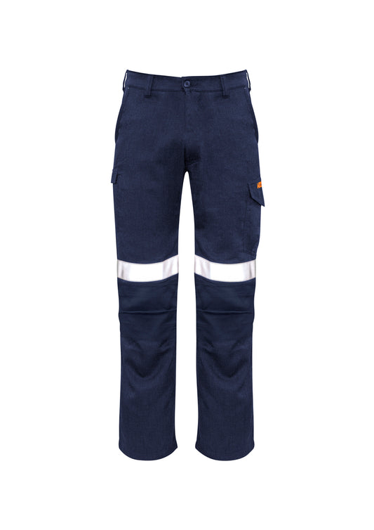 Mens Orange Flame Taped Cargo Pant (Regular) - Navy 132