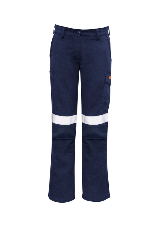 Womens Orange Flame Taped Cargo Pant - Navy 24