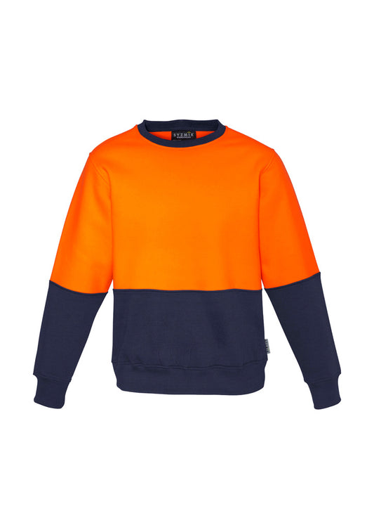 Unisex Hi Vis Crew Sweatshirt - Orange 7XL